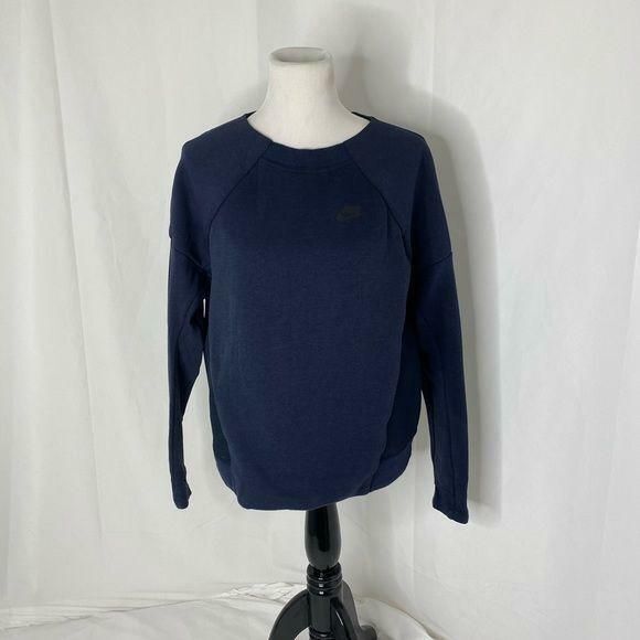 Nike Women’s sweatshirt Blue Pullover Mesh Back Athletic Size Medium - Picture 2 of 9